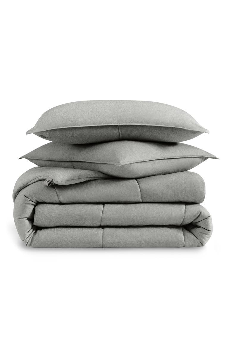 Devon Comforter & Sham Set, Main, color, SEAL GRAY HEATHER