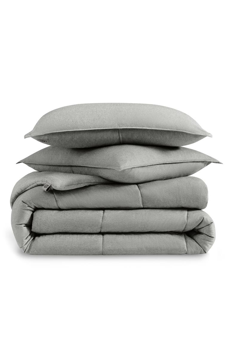 UGG<sup
®</sup
 Devon Comforter 
Sham Set, Main, color, Seal Gray Heather