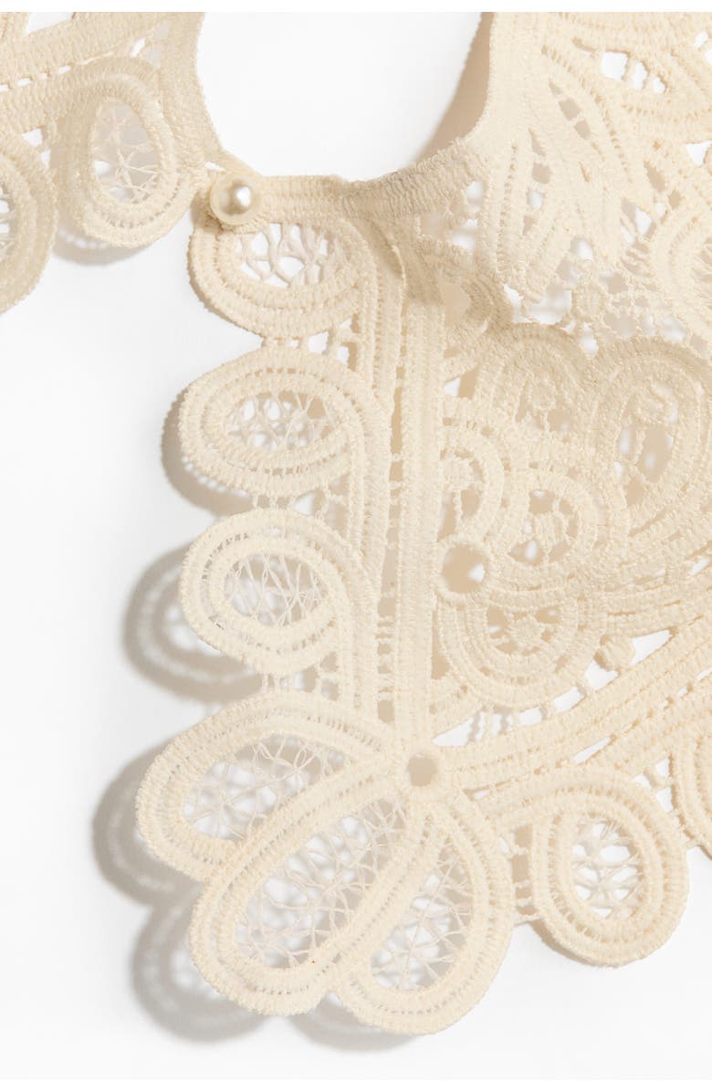 H&M Crochet-look Collar, Alternate, color, Cream