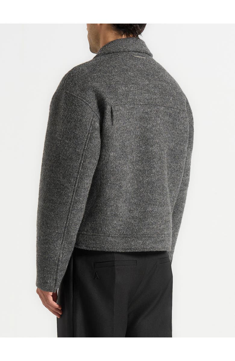 Manière De Voir Aurel Wool Jacket With Revere Collar, Alternate, color, Grey