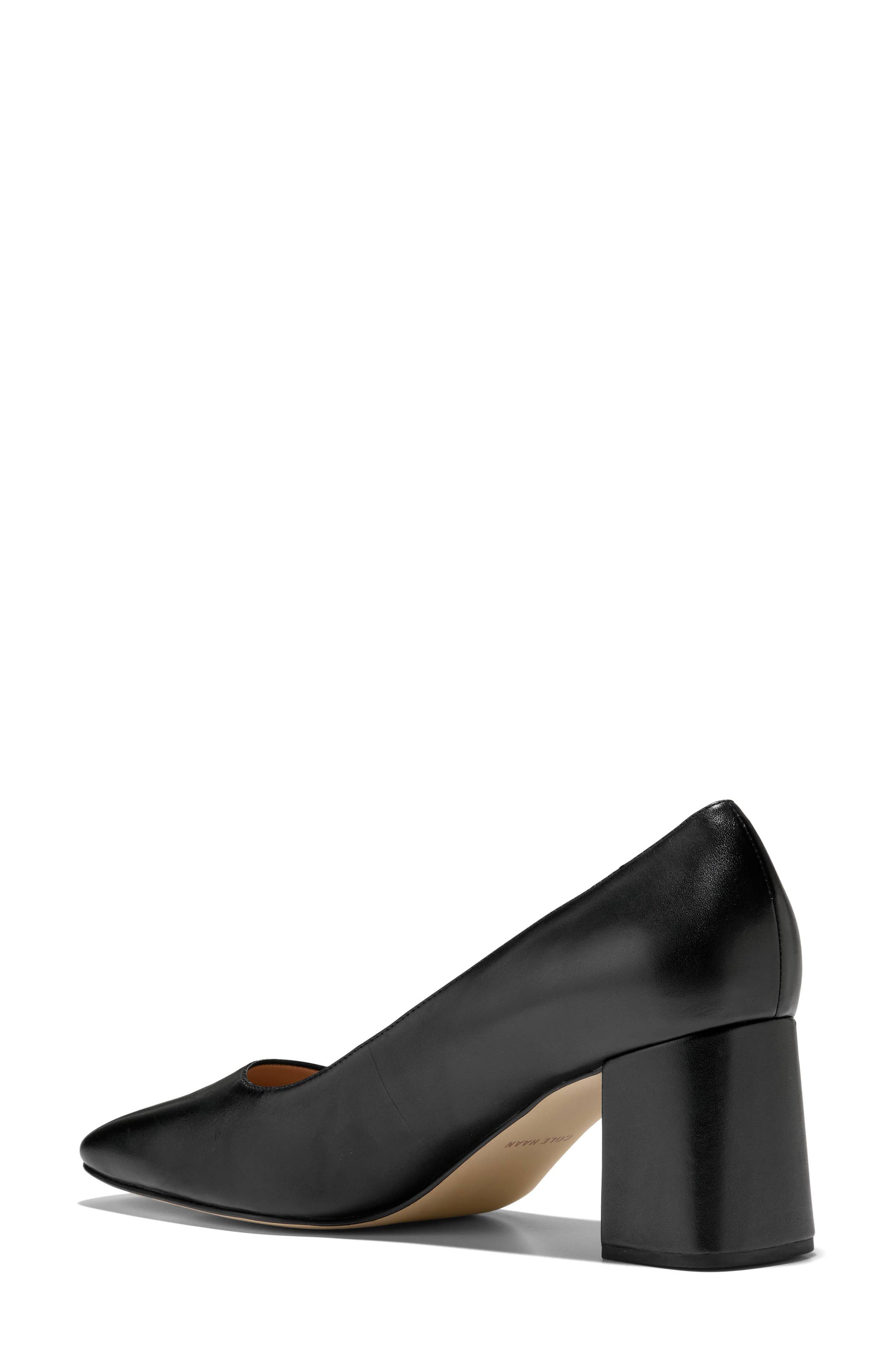 Anamaria Leather Pump, Alternate, color, BLACK LEATHER