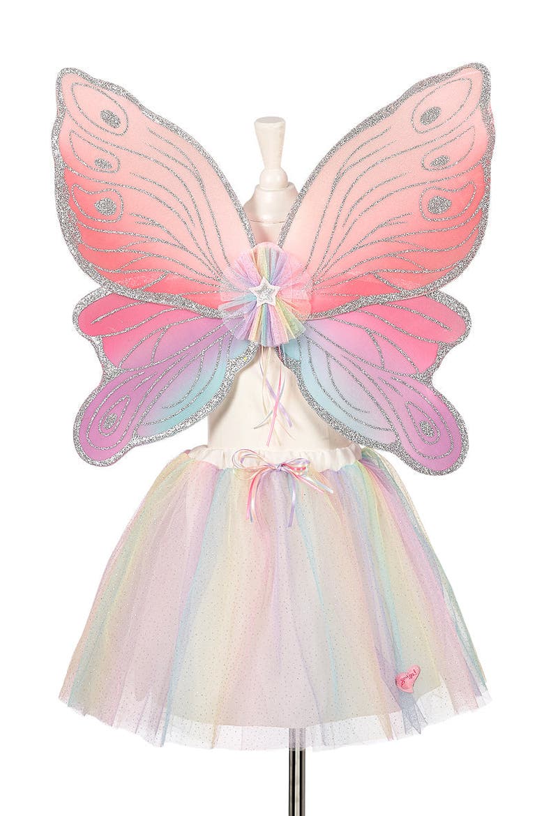 Carlina Fairy Costume, Skirt and Wings Set, Main, color, Pink
