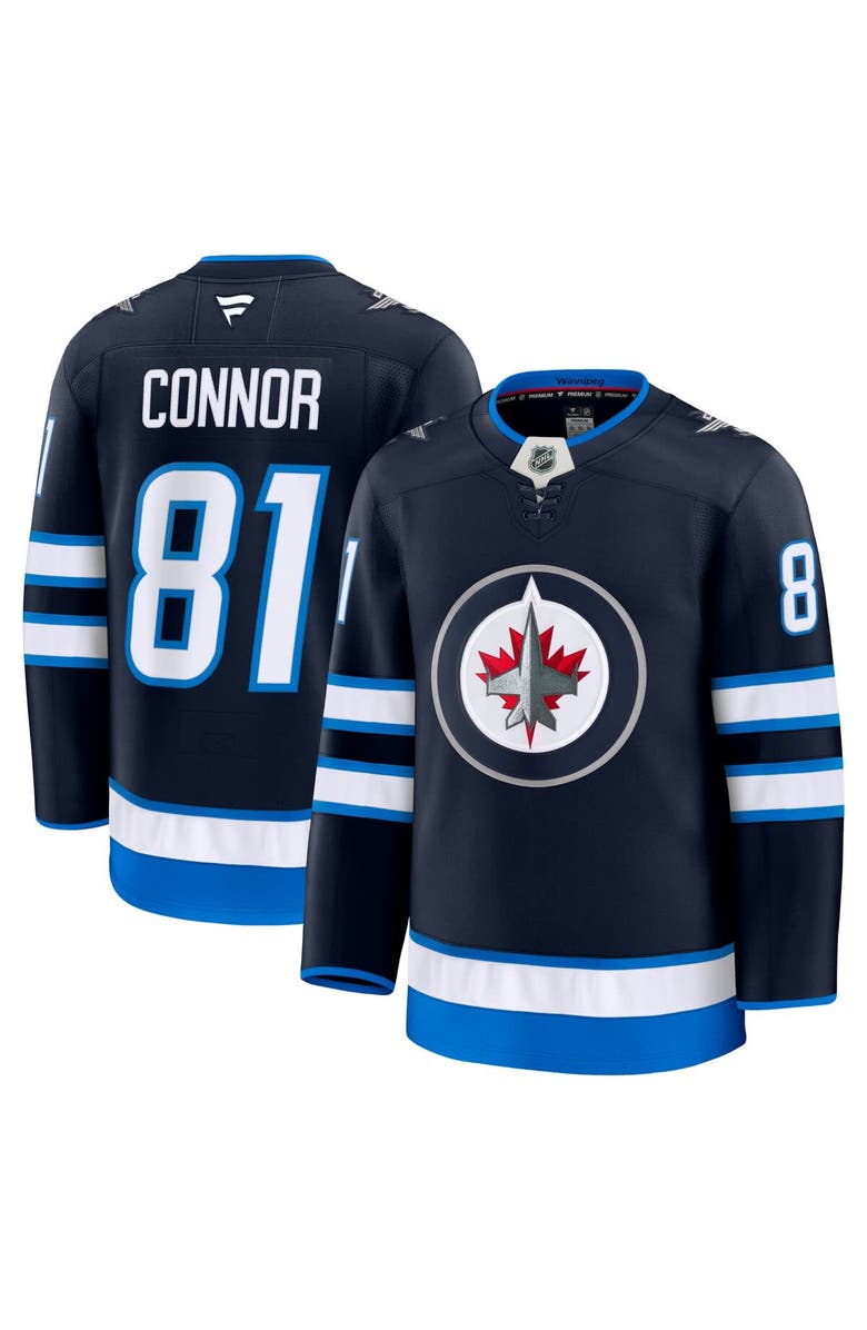 FANATICS Men's Fanatics Kyle Connor Navy Winnipeg Jets Home Premium Jersey, Alternate, color,