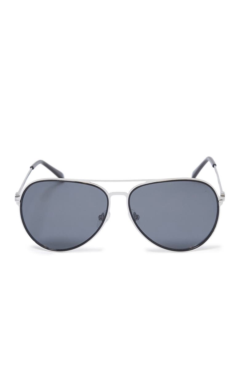Cole Haan 60mm Two-Tone Aviator Sunglasses, Alternate, color,