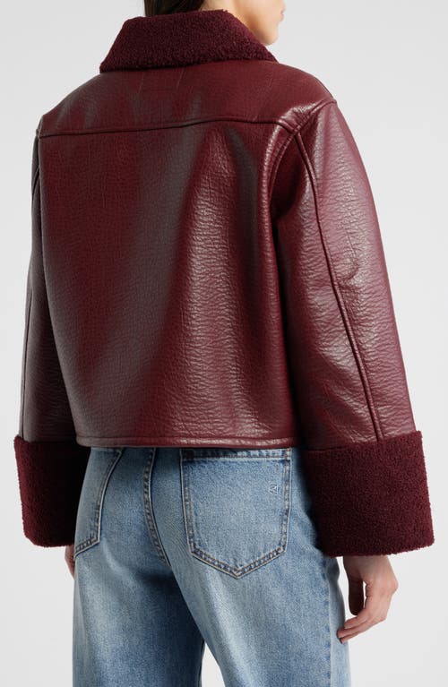 Rails Dria Jacket In Maroon Shearling