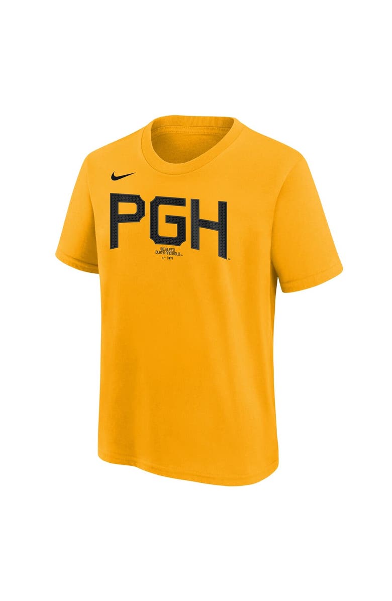 Nike Youth Nike Roberto Clemente Gold Pittsburgh Pirates Fuse City Connect Name & Number T-Shirt, Alternate, color, Gold