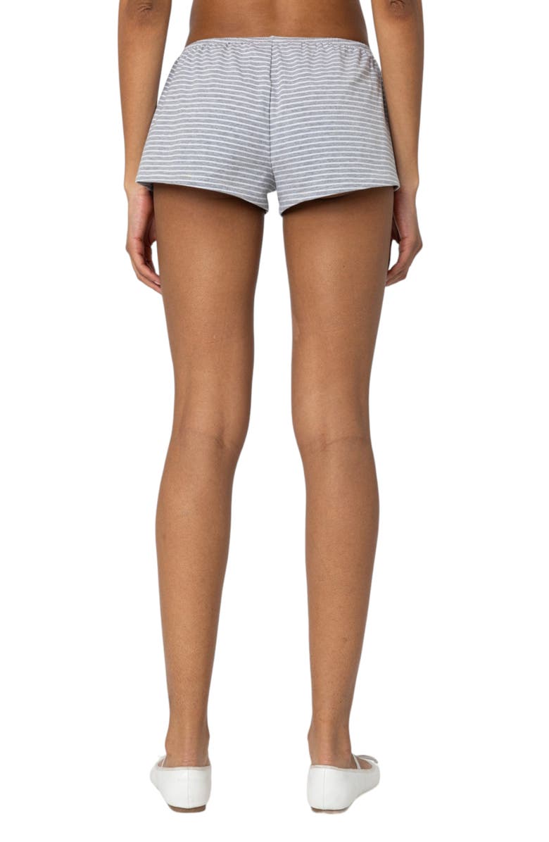 EDIKTED Astor Stripe Shorts, Alternate, color, Gray-And-White