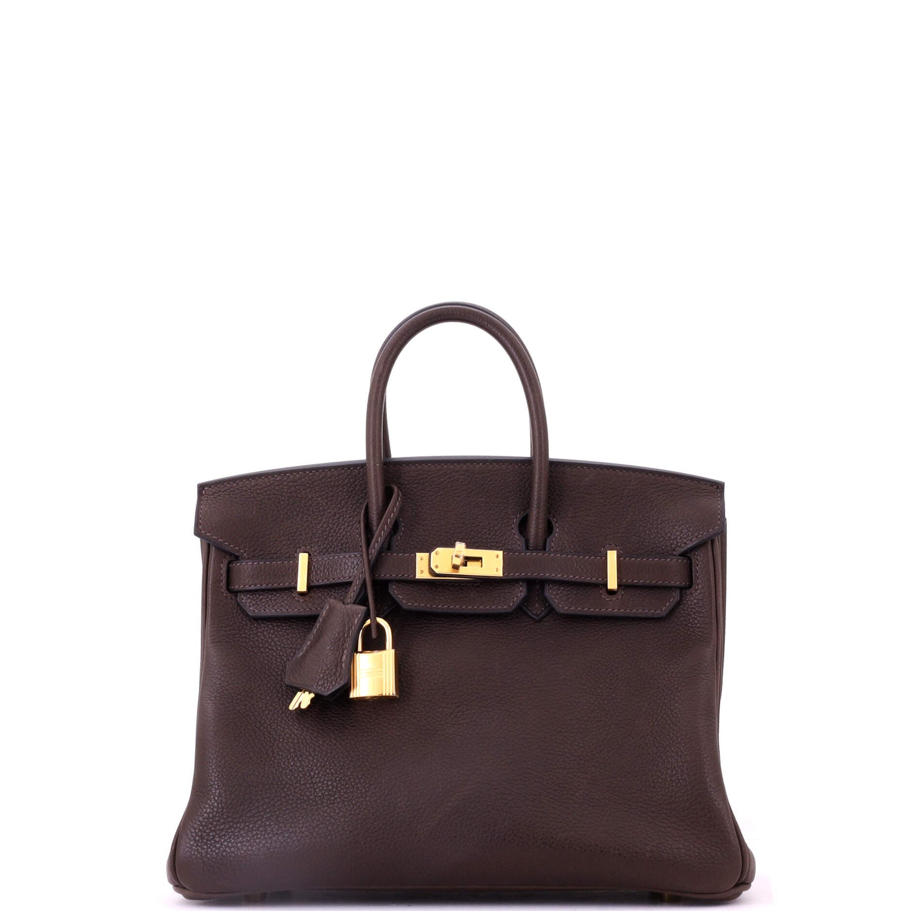 Birkin Handbag Brown Barenia Faubourg with Gold Hardware 25, Main, color, Brown