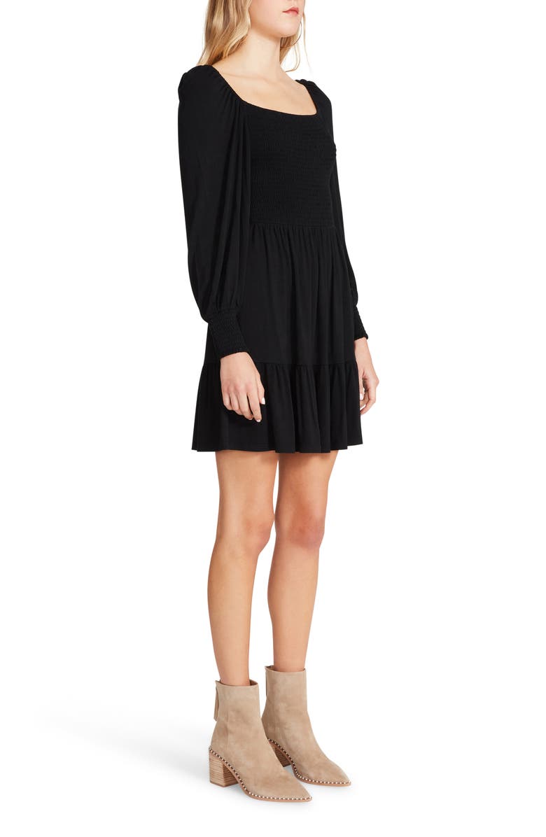 BB Dakota by Steve Madden Let's Go Smock Bodice Long Sleeve Minidress, Alternate, color,
