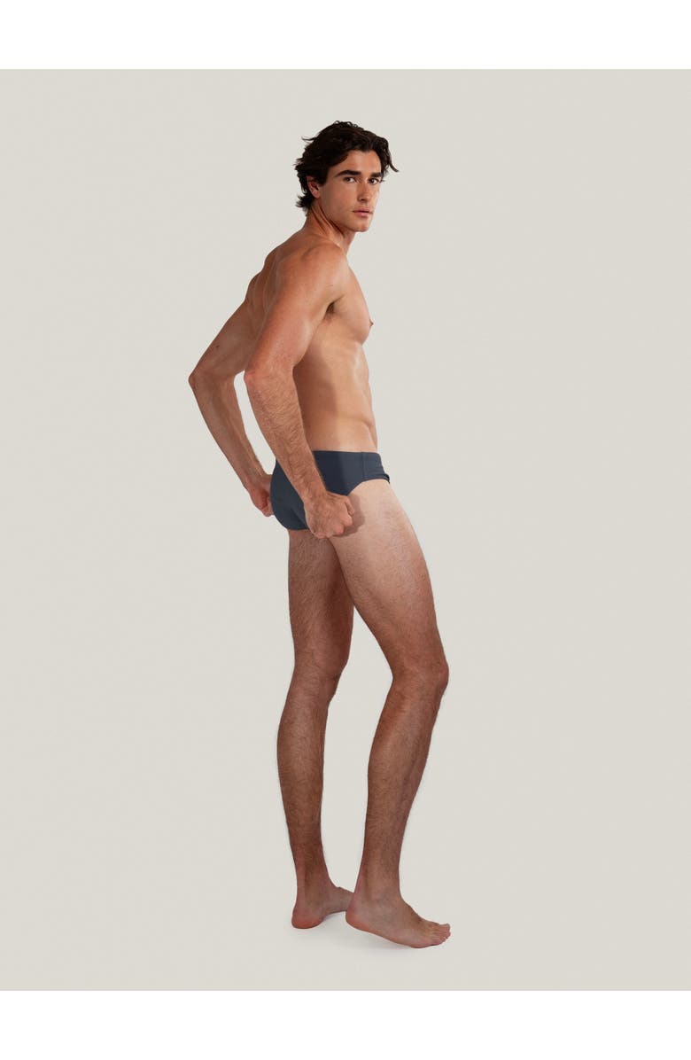 GoodPark Dune Modern Cut Ribbed Stretch Swim Brief, Alternate, color, Slate