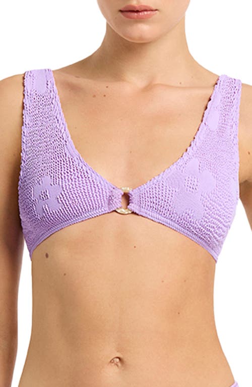 Bondeye Bond-eye Ring Scout Bikini Top In Lavender Floral