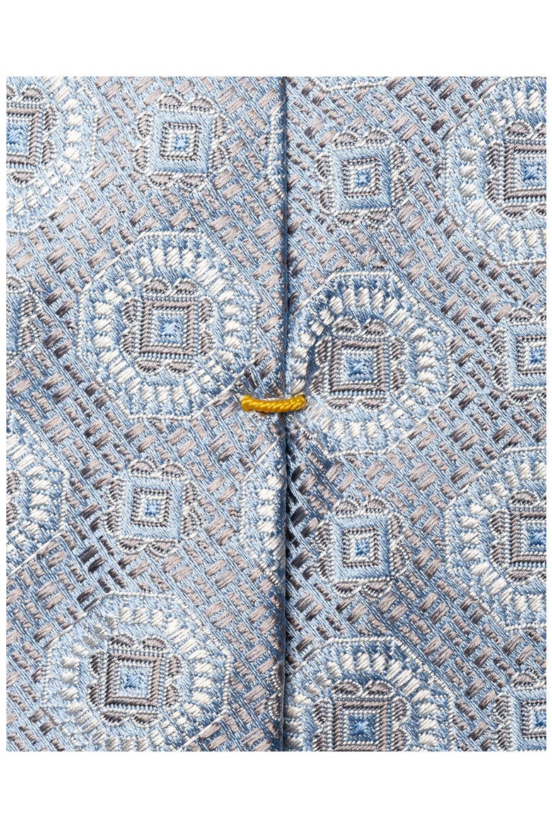 Medallion Silk Tie, Alternate, color, LIGHT BLUE