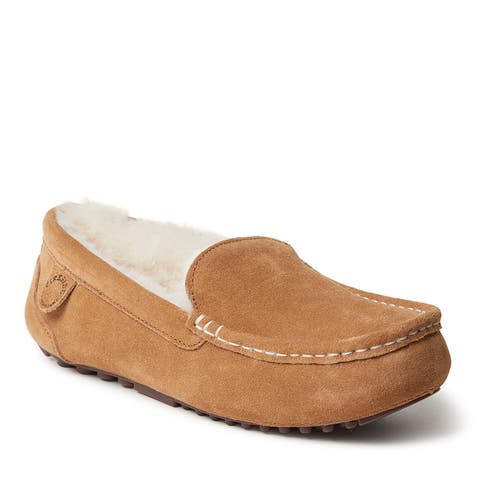 Fireside Mel Genuine Shearling Moccasin Slipper (Women)