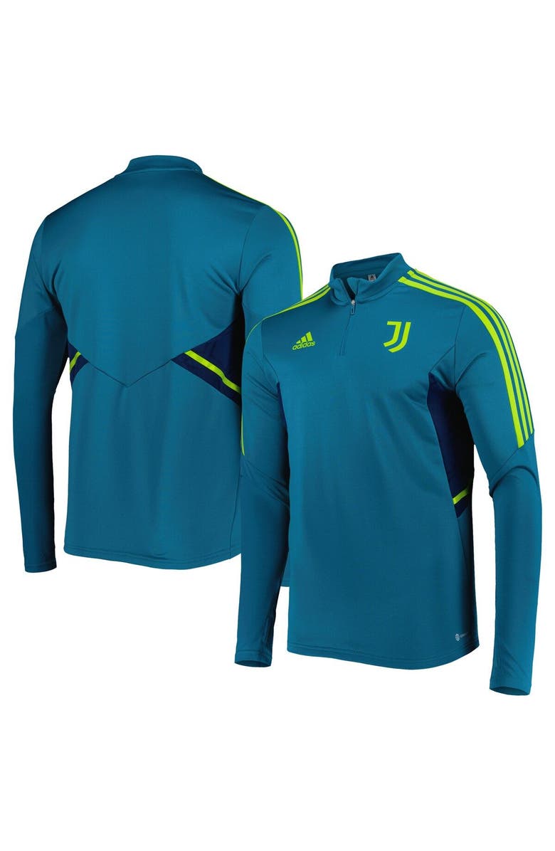 adidas Men's adidas Teal Juventus Team Training AEROREADY Quarter-Zip Top, Main, color, Teal