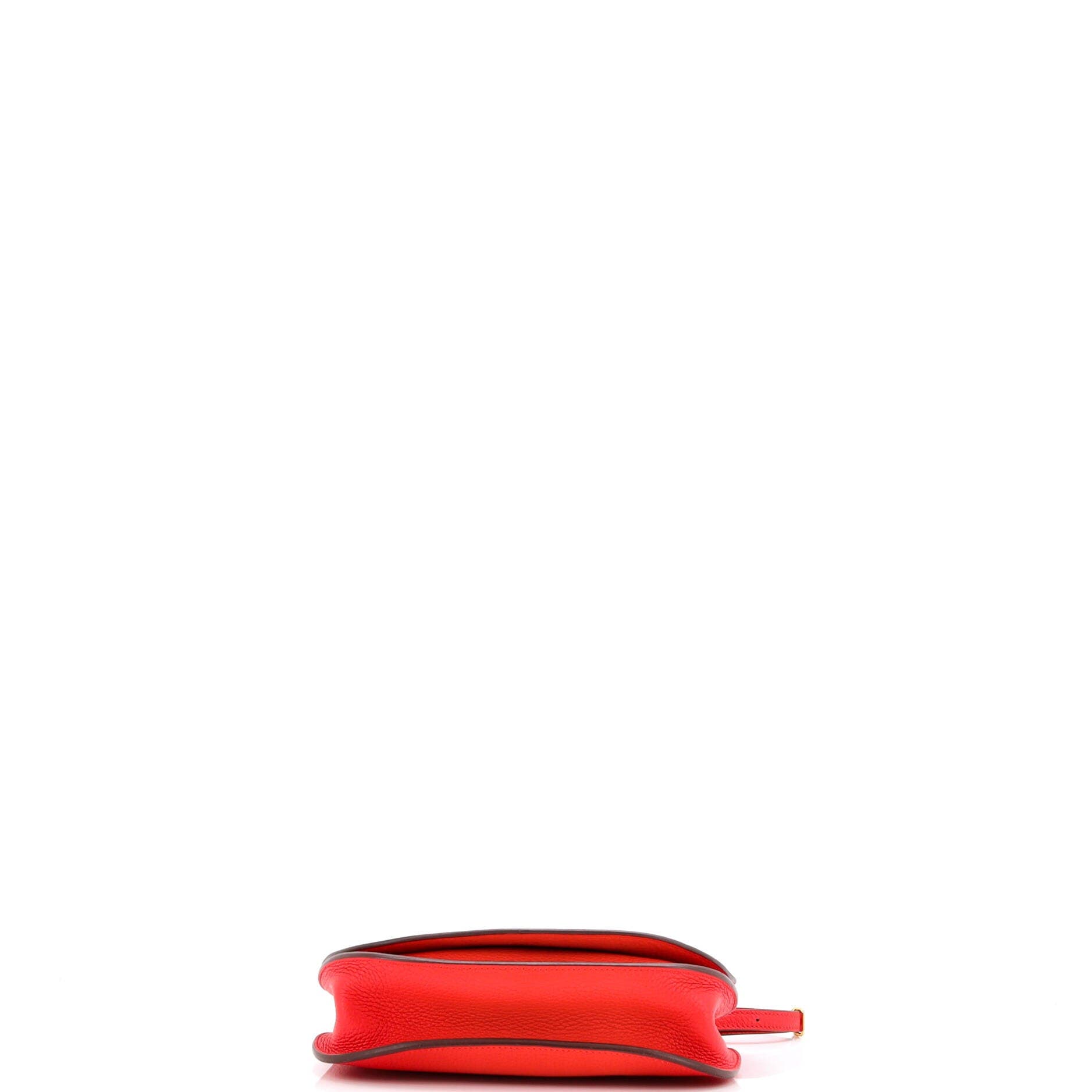 Pre-Owned Hermes Saut Bag Clemence 25, Alternate, color, Rouge De Coeur