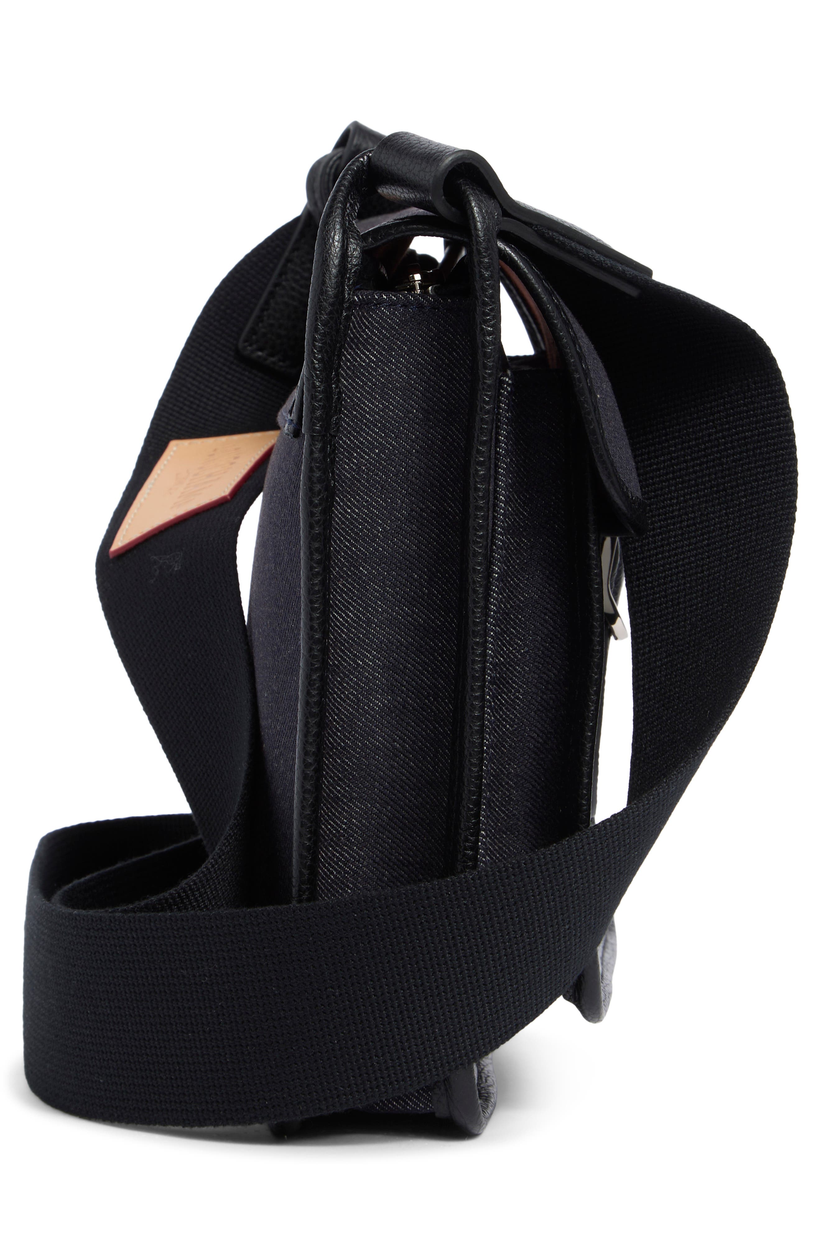 Le Foulonné Denim Crossbody Bag, Alternate, color, NAVY
