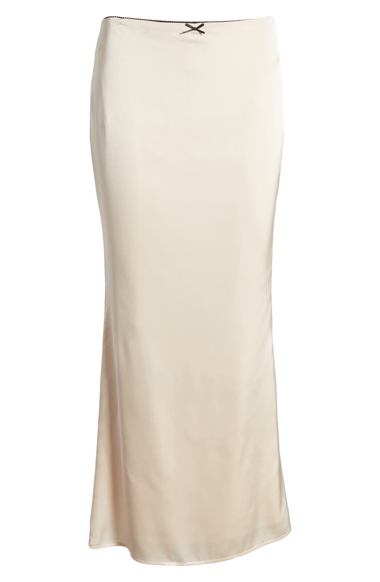 EDIKTED Low Rise Satin Maxi Skirt, Alternate, color, 