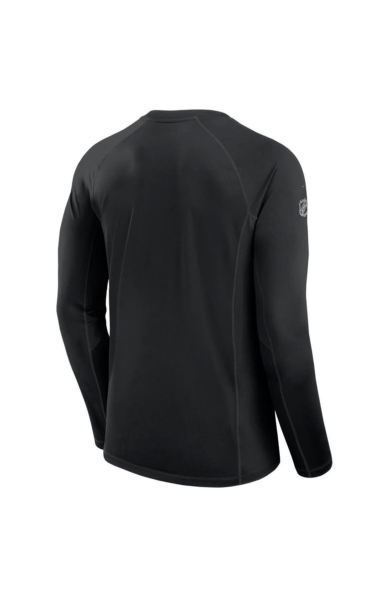 FANATICS Men's Fanatics Black Pittsburgh Penguins Authentic Pro Rink Tech Raglan Long Sleeve T-Shirt, Alternate, color, 