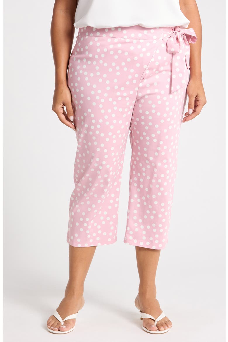 Sash Waist Capri Pants, Main, color, PINK