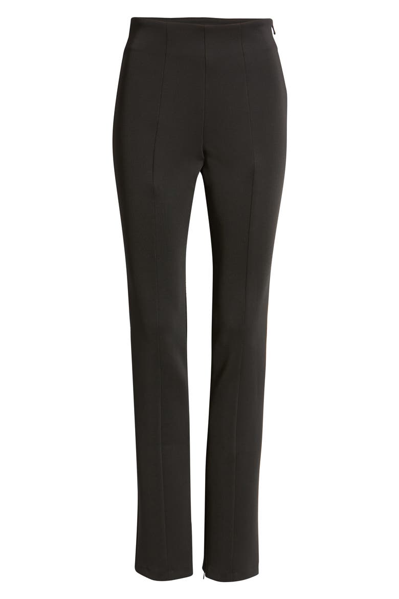 Zip Hem Scuba Knit Pants, Alternate, color, BLACK001
