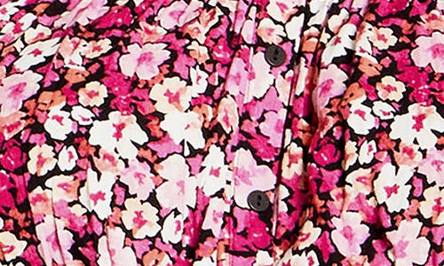 City Chic Lyla Floral Tie Strap Peplum Tank In Multi