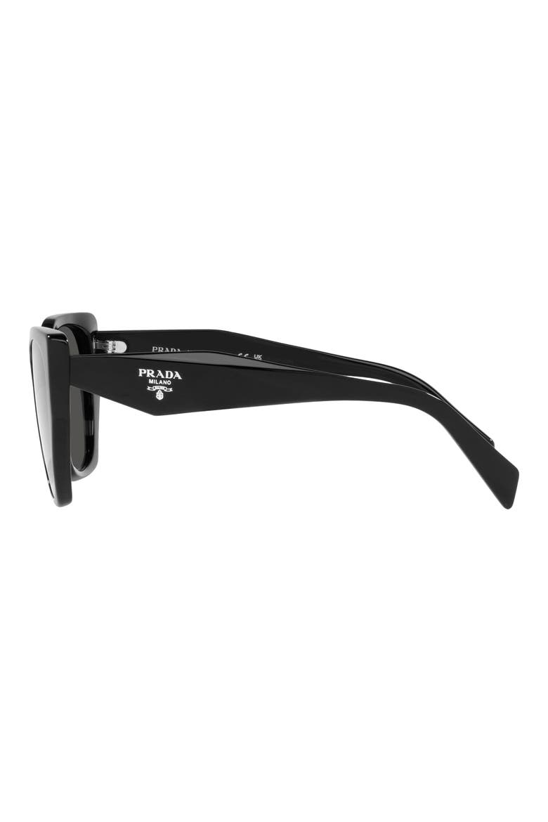 50mm Small Rectangular Sunglasses, Alternate, color, BLACK