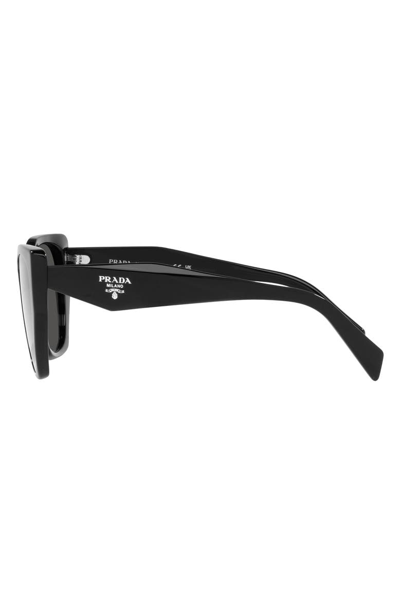 Prada 50mm Small Rectangular Sunglasses, Alternate, color, Black