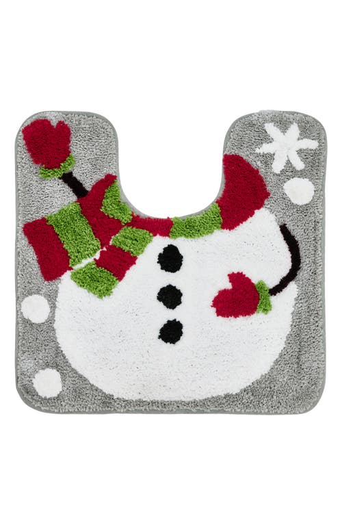 Vcny Home Snowman Holiday 2-piece Set Bath Mat In Transparent