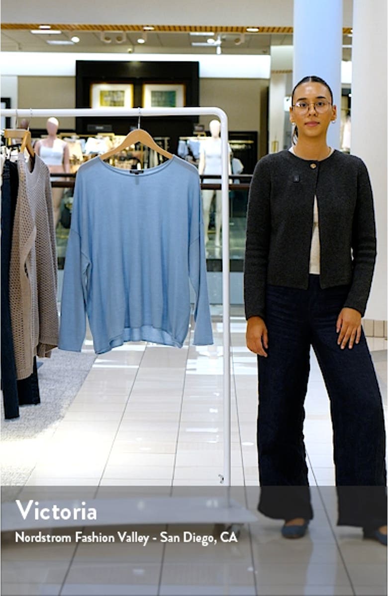 Jewel Neck Wool Sweater, sales video thumbnail