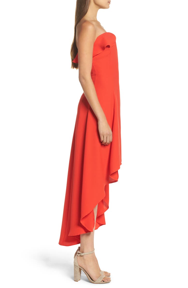 19 Cooper Ruffle Crepe High/Low Dress, Alternate, color,