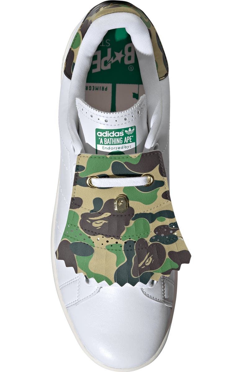 adidas Stan Smith x BAPE Golf Shoe, Alternate, color, White/ White/ Green