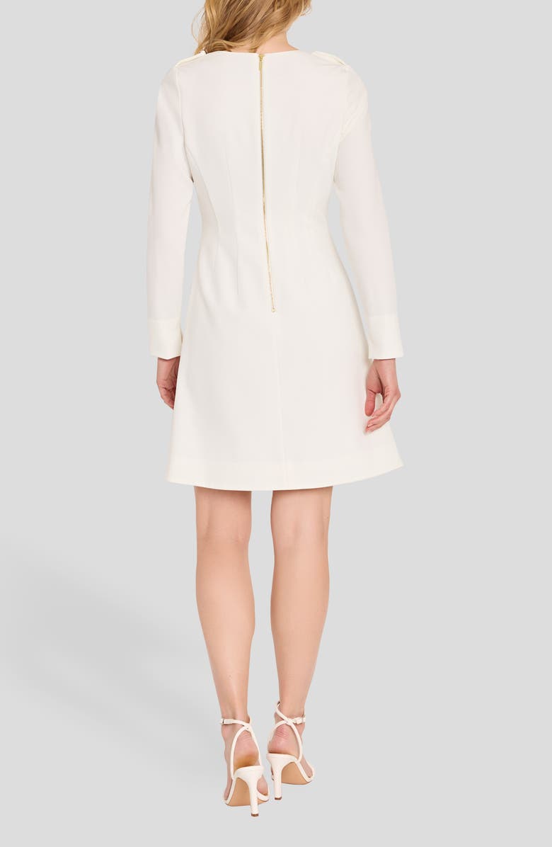 Tahari ASL Long Sleeve Crepe Sheath Dress, Alternate, color, 