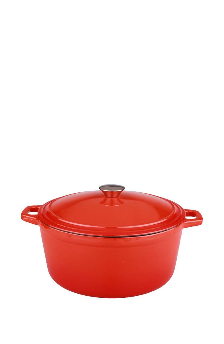 BergHOFF Cast Iron Orange 5 Qt. Covered Casserole Dish, Main, color, Orange