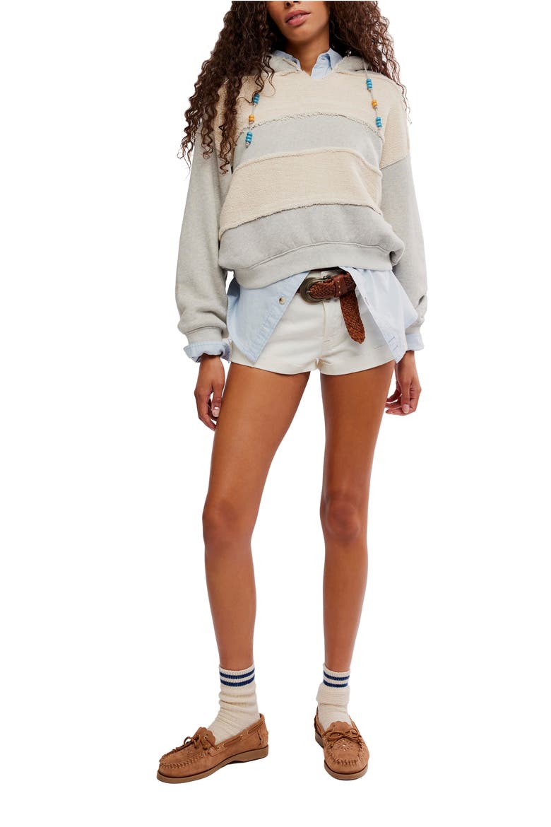 Camp Crush Crop Cotton Blend Hoodie, Alternate, color, HEATHER GREY