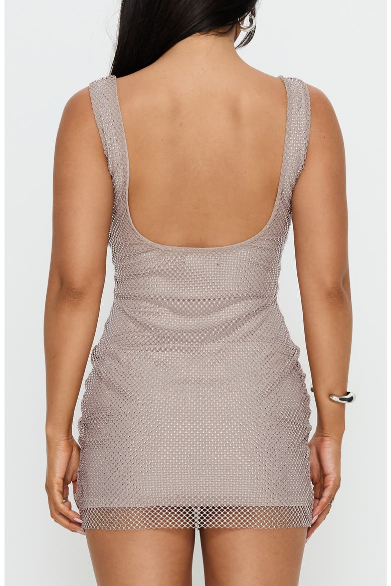 Epiphanies Net Body-Con Minidress, Alternate, color, BEIGE SHIMMER