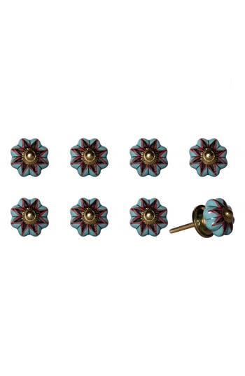 Kinetic 8-pack Knobs In Orange Aqua