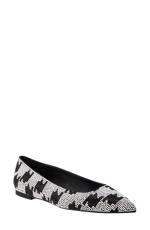 The Hollie Crystal Pointed Toe Ballet Flat (Women)