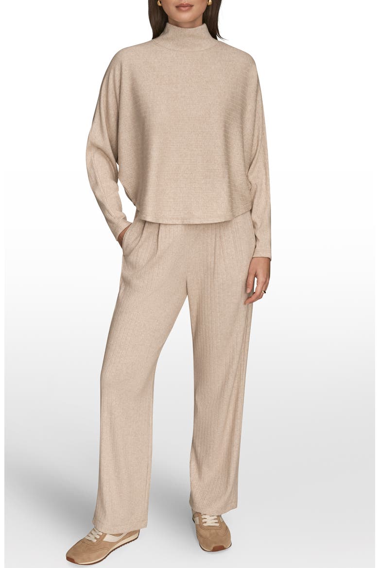 Mock Neck Sweater, Alternate, color, LIGHT FAWN HEATHER