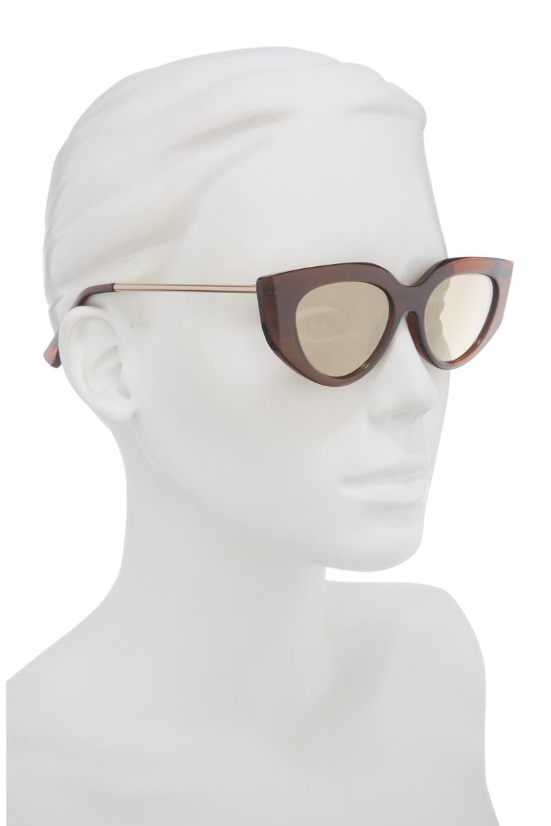 47mm Gradient Cat Eye Sunglasses, Alternate, color, BROWN