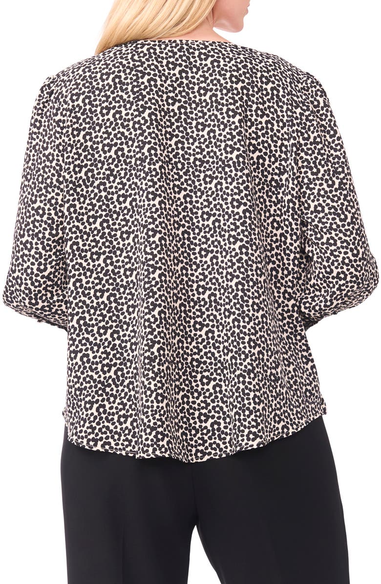 Halogen<sup>®</sup> Flower Dot Wrap Top, Alternate, color, Birch