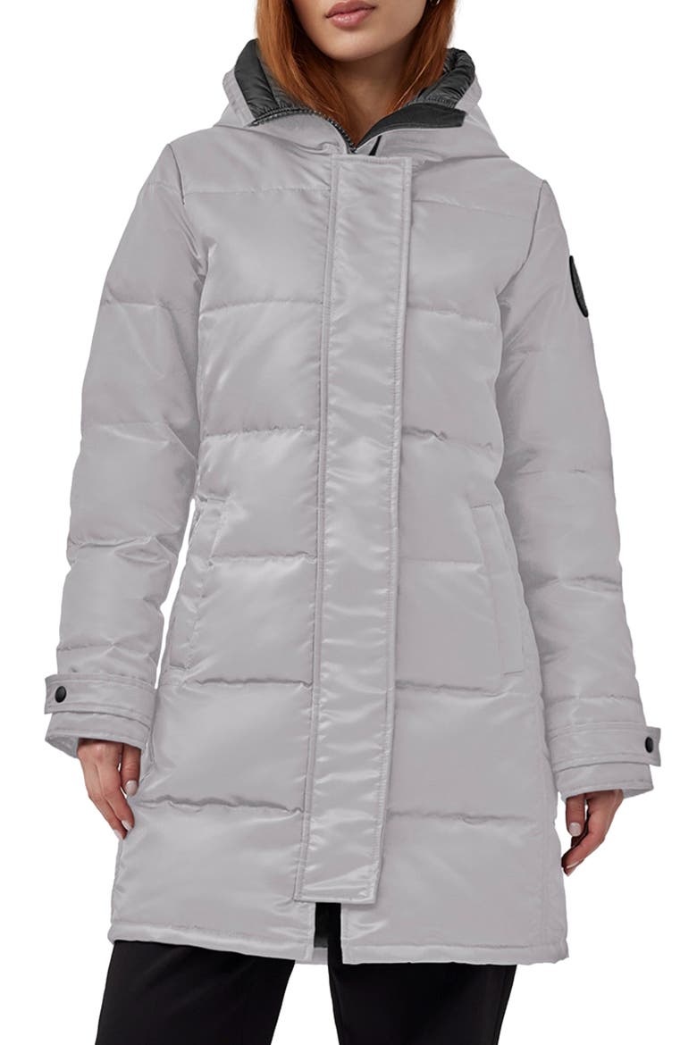Shelburne Recycled Nylon 625 Fill Power Down Parka, Main, color, WILLOW GREY-GRIS SAULE