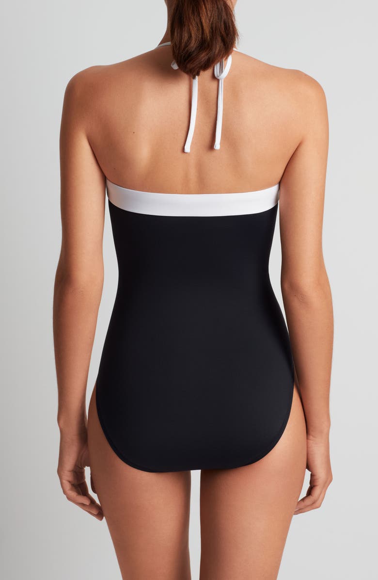 Lauren Ralph Lauren Modern Halter One-Piece Swimsuit, Alternate, color, Black