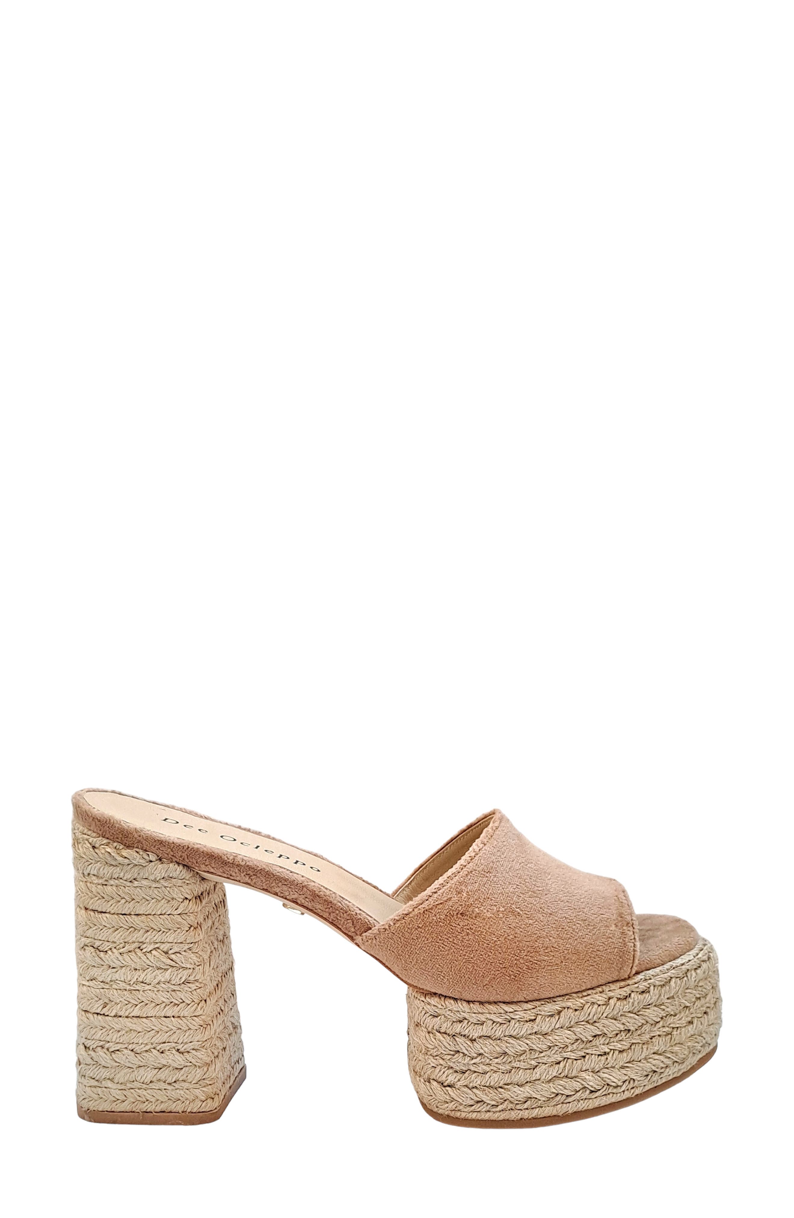 Sunset Platform Espadrille Sandal, Alternate, color, TAUPE FABRIC