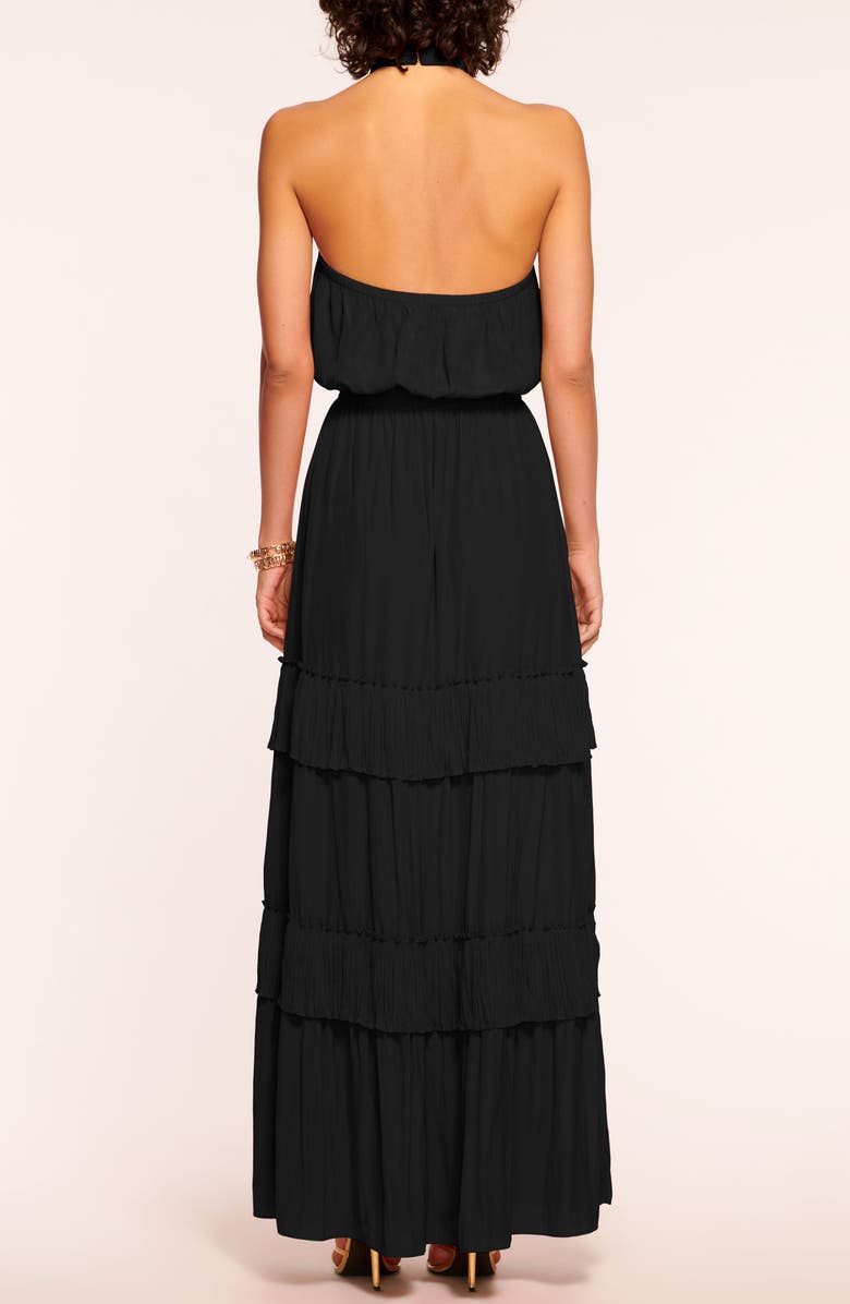 Ramy Brook Genevieve Halter Neck Tiered Maxi Dress, Alternate, color, 