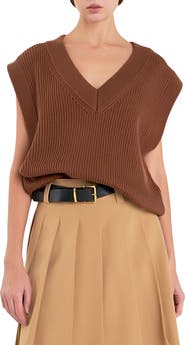 English Factory Throw On Sweater Vest