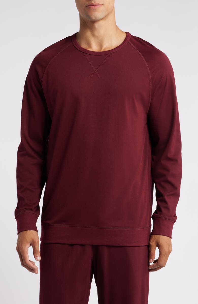 Daniel Buchler Long Sleeve Rayon Blend Lounge T-Shirt, Main, color,
