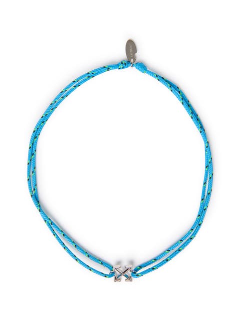 Men's Blue Rope Necklace With Arrow
