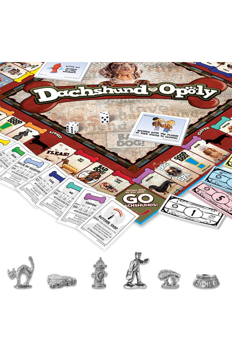Late for the Sky Dachshundopoly Monopoly Board Game, Alternate, color, Multicolored