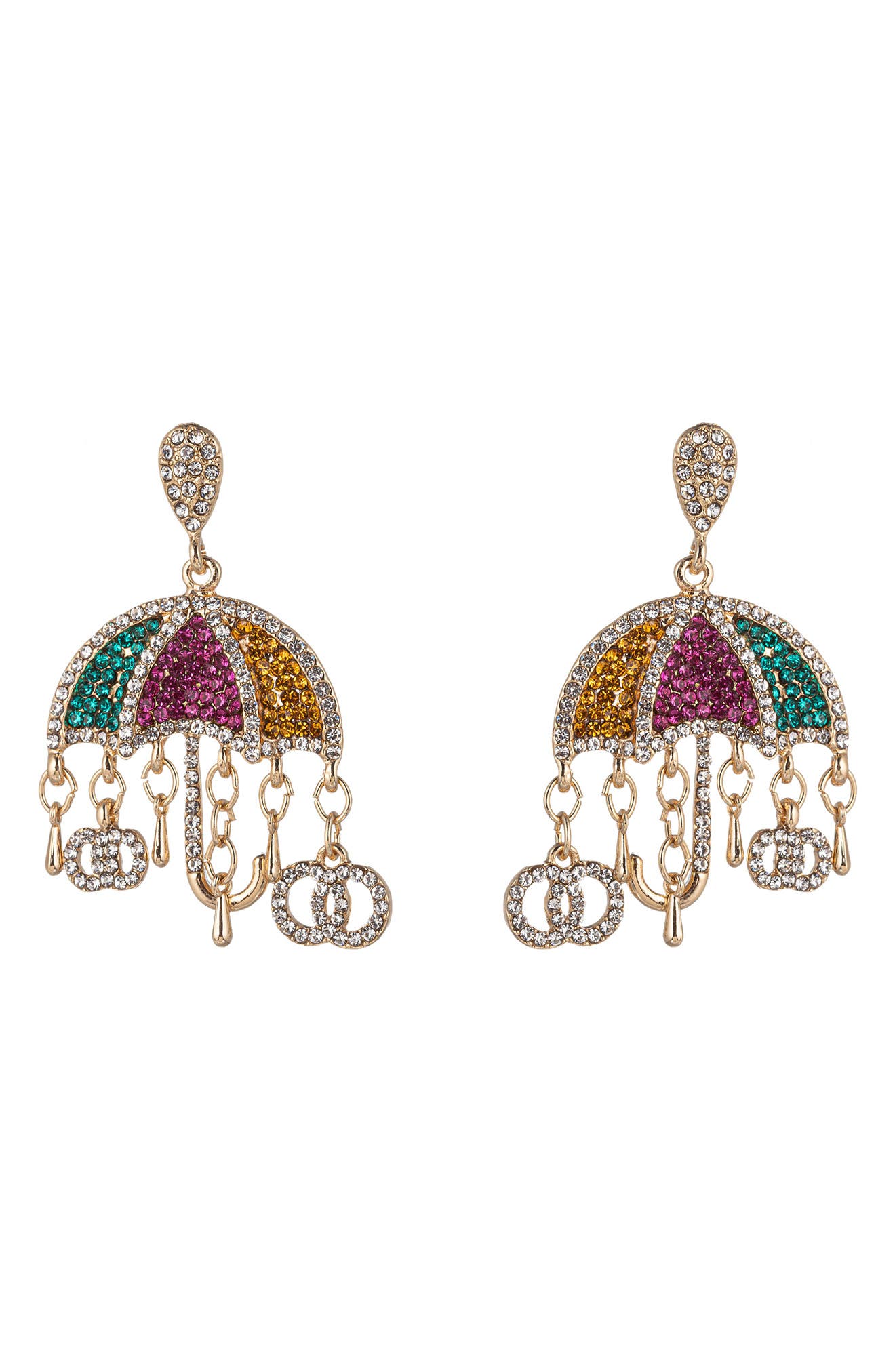 EYE CANDY LOS ANGELES Under My Umbrella CZ Drop Earrings