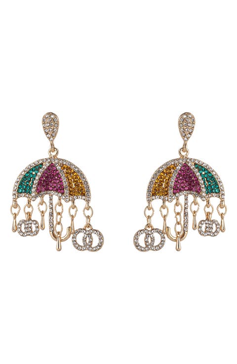 Under My Umbrella CZ Drop Earrings